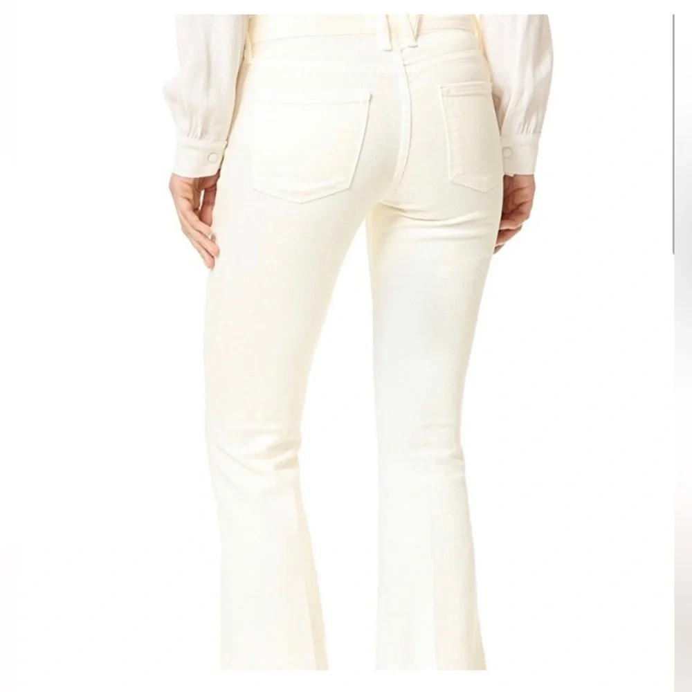 Frame Women’s Inez & Vinoodh Flared Ivory Jeans Size 27 - Picture 3 of 10